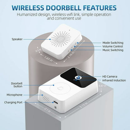 Wireless Video Doorbell With Camera