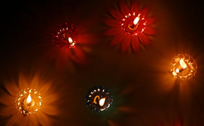 3D REFLECTIVE DIYA SET- FESTIVAL DIWALI DECOR