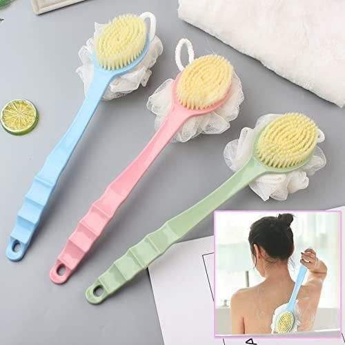 2 IN 1 LOOFAH & BRUSH WITH HANDLE