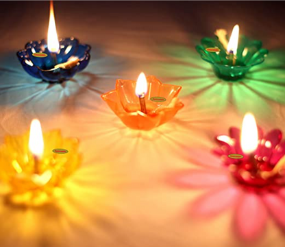 3D REFLECTIVE DIYA SET- FESTIVAL DIWALI DECOR