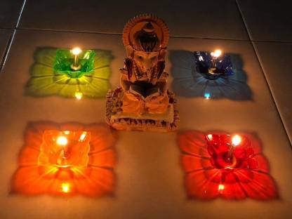 3D REFLECTIVE DIYA SET- FESTIVAL DIWALI DECOR