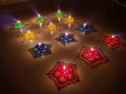 3D REFLECTIVE DIYA SET- FESTIVAL DIWALI DECOR