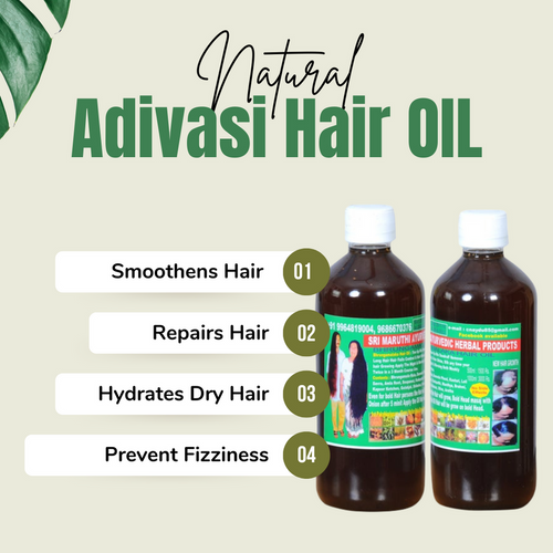 ADIVASI HERBAL NILAMBARI HAIR OIL! PACK OF 2 (BUY 1 GET 1 FREE)