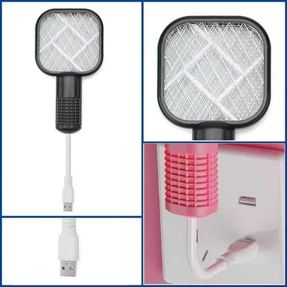 Mosquito Racket-Mini Mosquito Killer Lamp 2 in 1 Multicunctional Angle Portable Bug Zapper Electric USB Rechargeable Mosquito Fly Bat Swatter