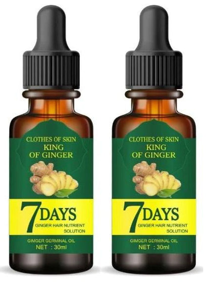 Ginger Germinal Oil, Ginger Hair Growth Serum, Ginger Essential Oil Stop Hair Loss Hair, Thinning Treatment Hair Growth Oil for Women & Men 60ML (Pak of 2)