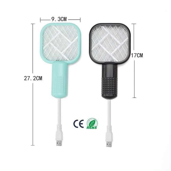 Mosquito Racket-Mini Mosquito Killer Lamp 2 in 1 Multicunctional Angle Portable Bug Zapper Electric USB Rechargeable Mosquito Fly Bat Swatter