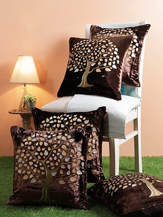 Tree of Hope Cushion Covers 18x18" (5 pcs - Brown)