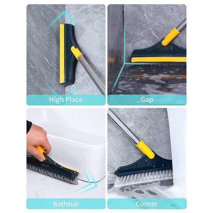 2in1 Floor Scrub Cleaning Brush Wiper