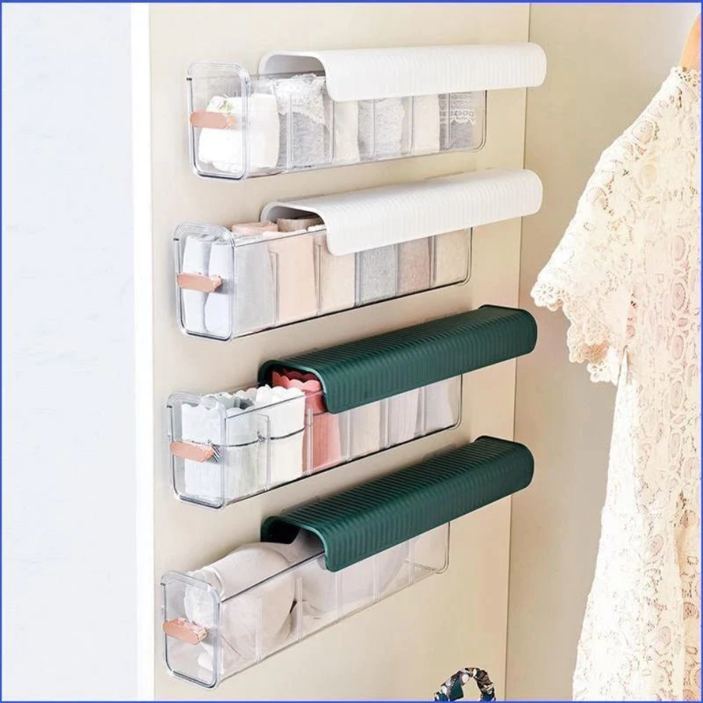 MultiPurpose 6 Cells Wall Mount Socks Underwear Organizer - 50% OFF Today