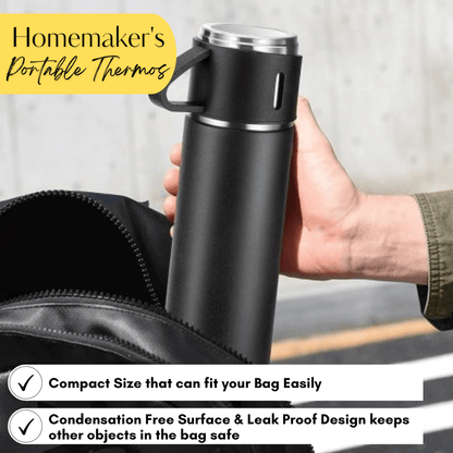 Portable Thermos Flask (Alto Black)